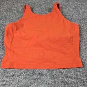 Lululemon Align High Neck Tank Top Orange Red Size Medium
